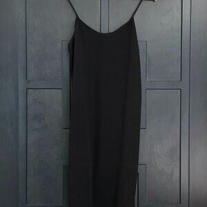 Vince Elegant Black Spaghetti Strap Slip Dress, Women's XS